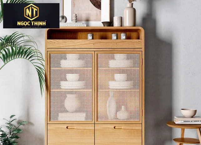 TỦ ĐỰNG NGỌC THỊNH TỦ KÍNH GỖ